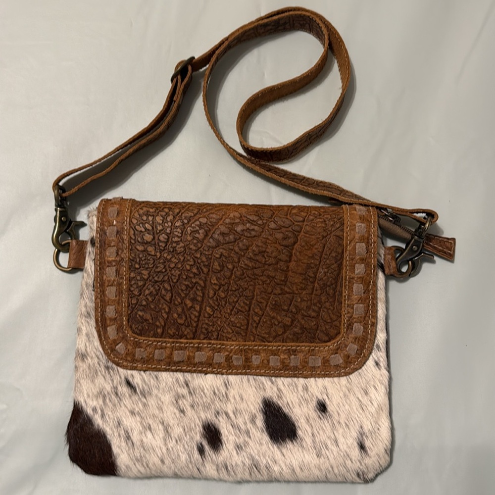 Myra Bag Brown and Black Crossbody Bag - Picture 2 of 11